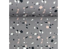 Baumwolle - Sprenkel grau rosa